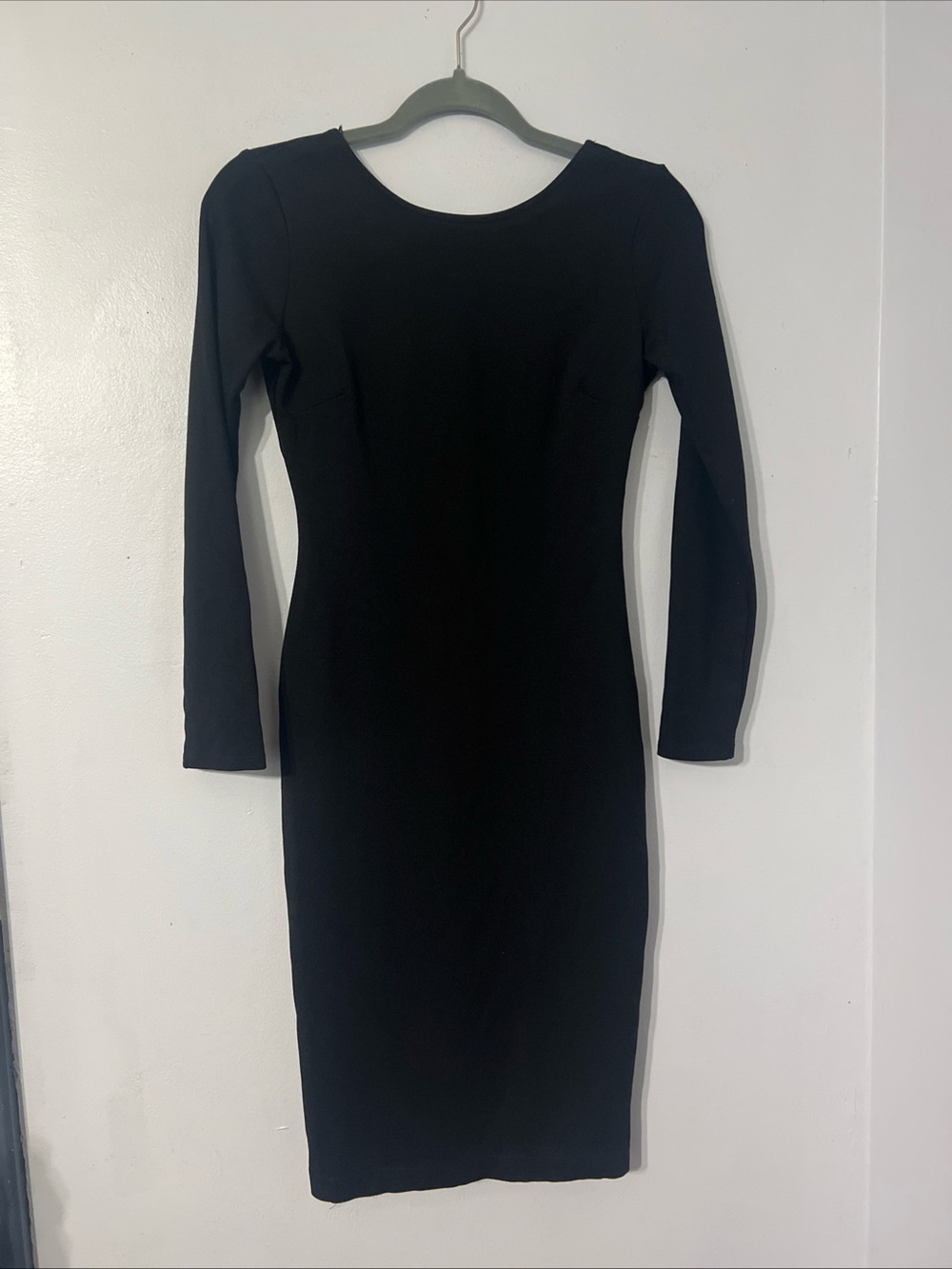 Lulus Sexy Open Back Long Sleeve Midi Dress S Dominatrix Vampy Whimsigoth Baddie